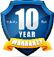 10 Year Warranty - Industry Leader