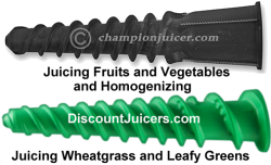 The Champion 4000 Juicer includes 2 augers 